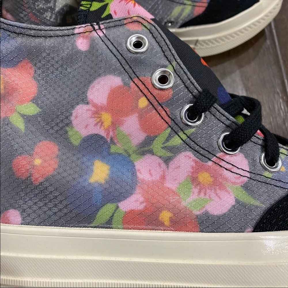 Converse Chuck Taylor 70 Floral Black Egret High Top Sneakers Size 6 Women - Picture 11 of 11
